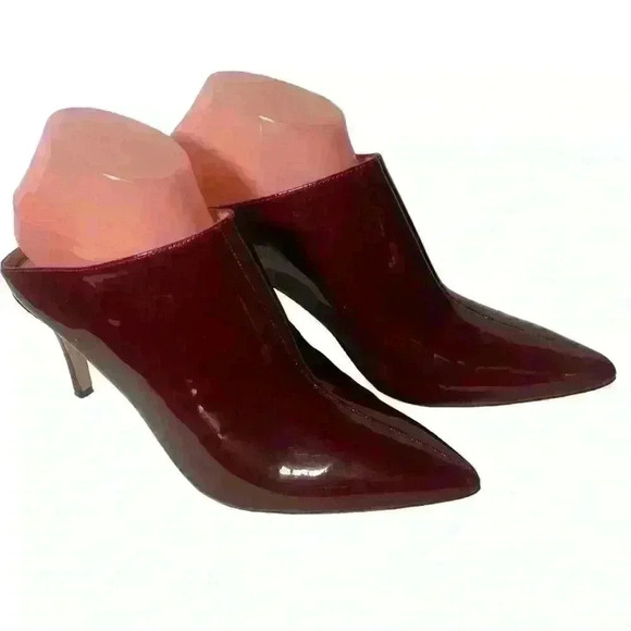 Halogen Atlantic-Pacific Black Andi Stiletto Pointy Toe Mule Shoes 8 M - Picture 1 of 11